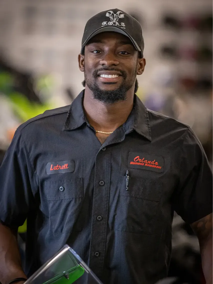 Technician Lutrell Smith in Service Department at RC Hill Powersports Orlando